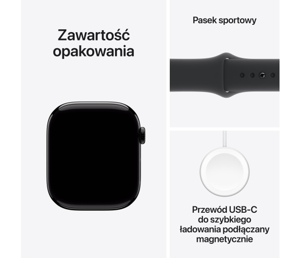 APPLE Watch 10 GPS 46mm koperta z aluminium (onyks) + pasek sportowy rozmiar M/L (czarny) - 1278133 - zdjęcie 9